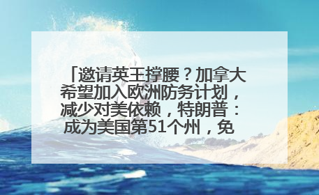 邀请英王撑腰？加拿大希望加入欧洲防务计划，减少对美依赖，特朗普：成为美国第51个州，免费用“金穹”