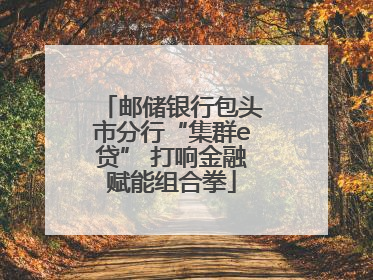 邮储银行包头市分行“集群e贷” 打响金融赋能组合拳