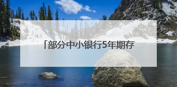 部分中小银行5年期存款利率降至1.2%