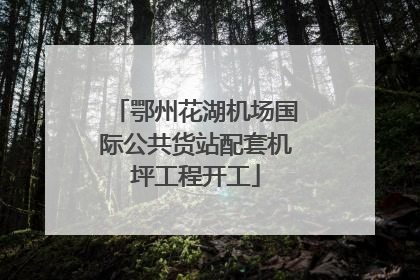 鄂州花湖机场国际公共货站配套机坪工程开工