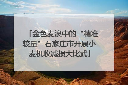 金色麦浪中的“精准较量”石家庄市开展小麦机收减损大比武