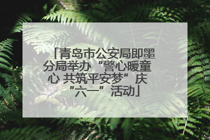 青岛市公安局即墨分局举办“警心暖童心 共筑平安梦”庆“六一”活动