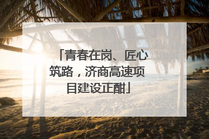 青春在岗、匠心筑路，济商高速项目建设正酣