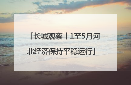 长城观察丨1至5月河北经济保持平稳运行