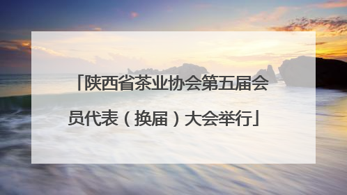陕西省茶业协会第五届会员代表（换届）大会举行