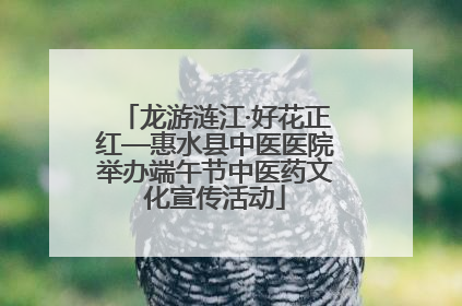 龙游涟江·好花正红—惠水县中医医院举办端午节中医药文化宣传活动