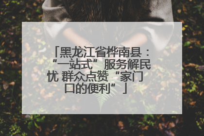 黑龙江省桦南县：“一站式”服务解民忧 群众点赞“家门口的便利”