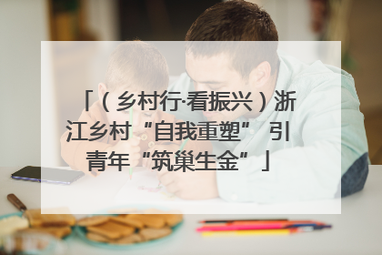 （乡村行·看振兴）浙江乡村“自我重塑” 引青年“筑巢生金”