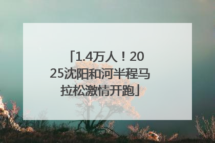 1.4万人！2025沈阳和河半程马拉松激情开跑