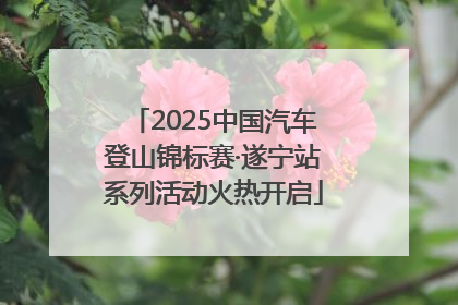 2025中国汽车登山锦标赛·遂宁站系列活动火热开启