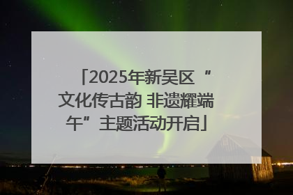 2025年新吴区“文化传古韵 非遗耀端午”主题活动开启