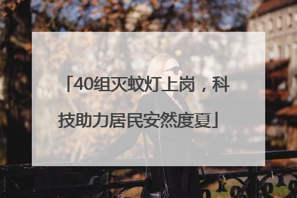 40组灭蚊灯上岗，科技助力居民安然度夏