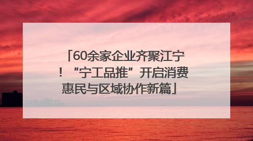 60余家企业齐聚江宁！“宁工品推”开启消费惠民与区域协作新篇