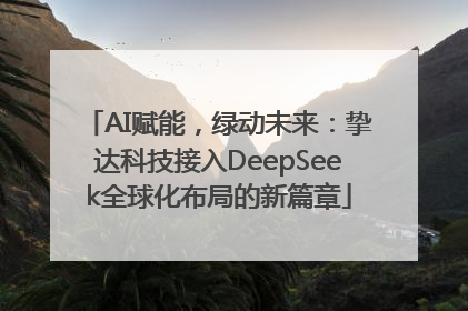 AI赋能，绿动未来：挚达科技接入DeepSeek全球化布局的新篇章